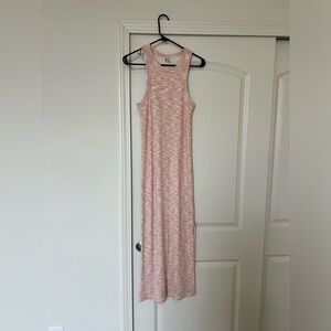 Old Navy Fitted Knit Pink Maxi Dress